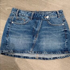 Zara dark denim skirt